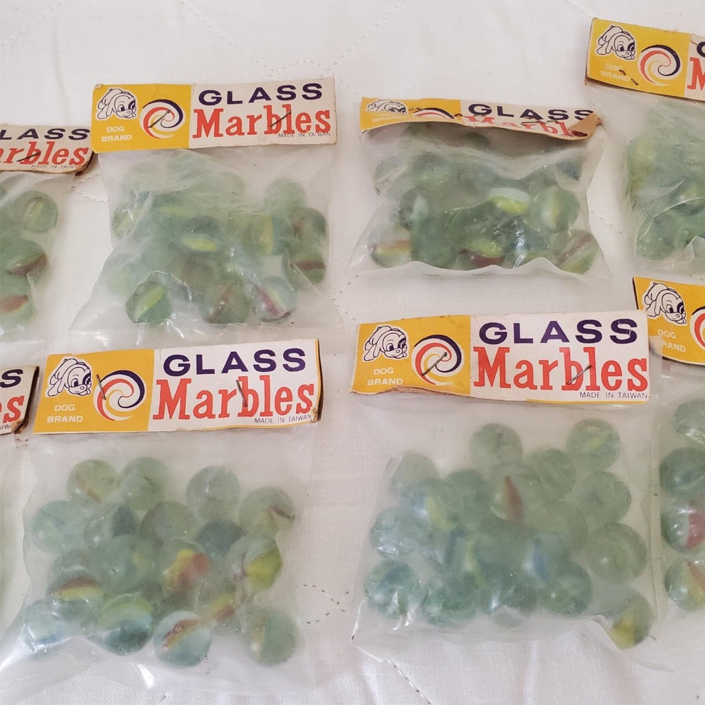 Pack of 10 Vintage Dog Brand Glass Marbles #1