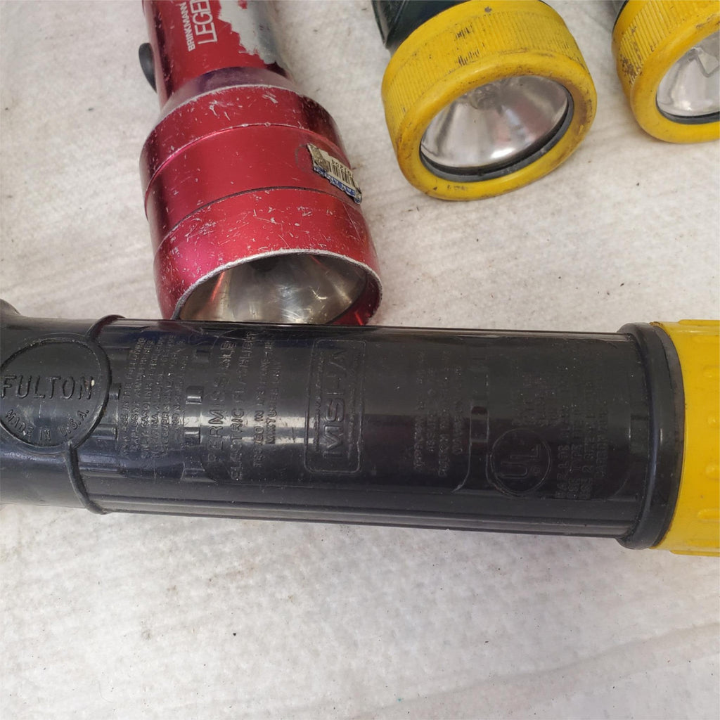 Lot of 5 Msha and Brinkmann Legend Aluminum Flashlight