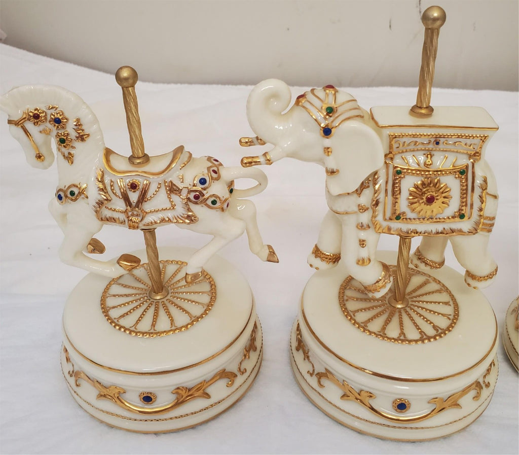 Lot of 4 Vintage Carousel Aan Francisco Music Box Company Maureen Drdak