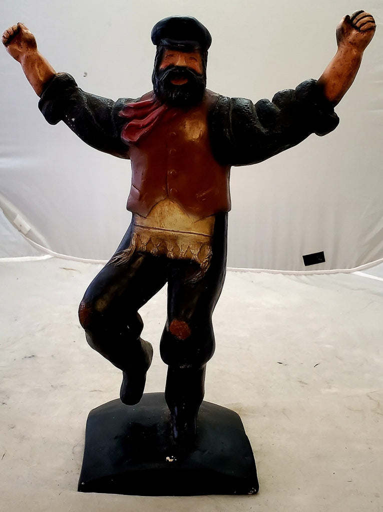 Vintage Used Zorba the Greek Dancing Statue (Cracked)