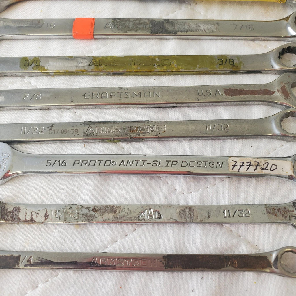 12 Pcs 12 Point SAE Combination Wrench Set - Lot 412