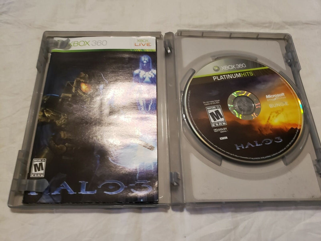 Halo 3 - Platinum Hits Edition Game Disc Microsoft Xbox 360 with Manual