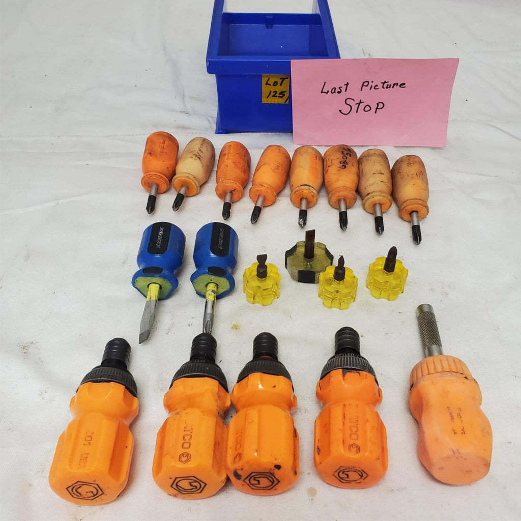 Lot of 19 Assorted Matco, Armstrong and Snap-on Stubby Screwdriver LOT-125
