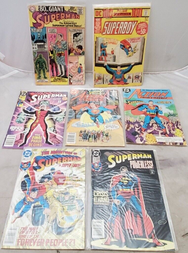 DC Comics Lot Giant Superman 11 | Powerless Superman in Super-Town Superman