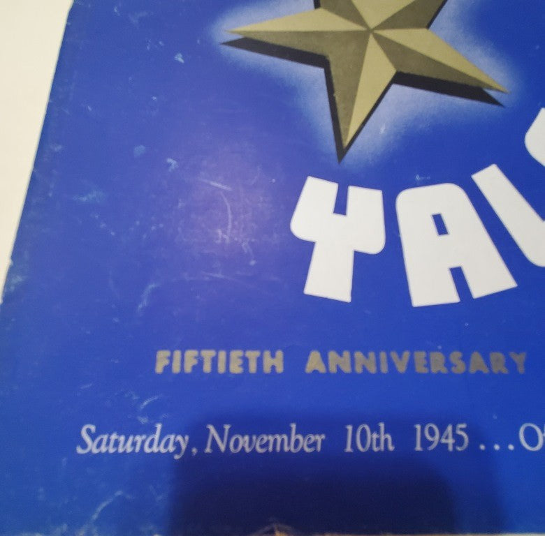 Vintage FOOTBALL Brown vs. Yale GAME Official Program Nov. 10, 1945