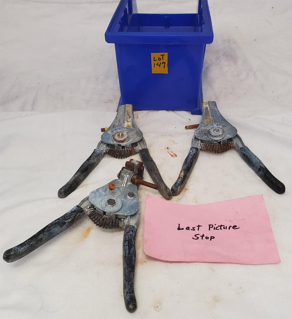 Lot of 3 Electrical Wire Stripper Spring-Loaded Tool LOT-147