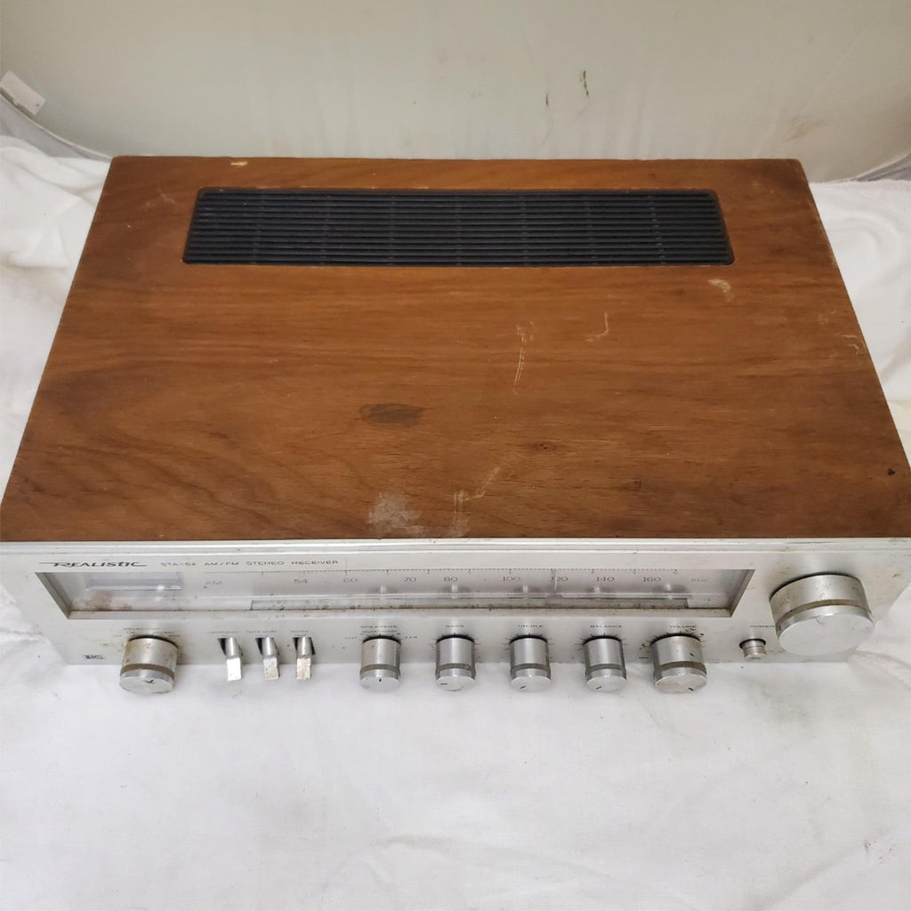 Vintage Realistic STA 64 AM FM Wood Cabinet Stereo Receiver 