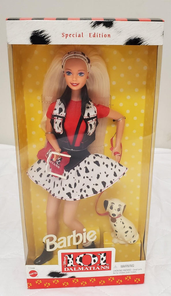 Barbie 101 Dalmatians SE Red Purse, Spotty Skirt,Puppy Figure Disney Collector