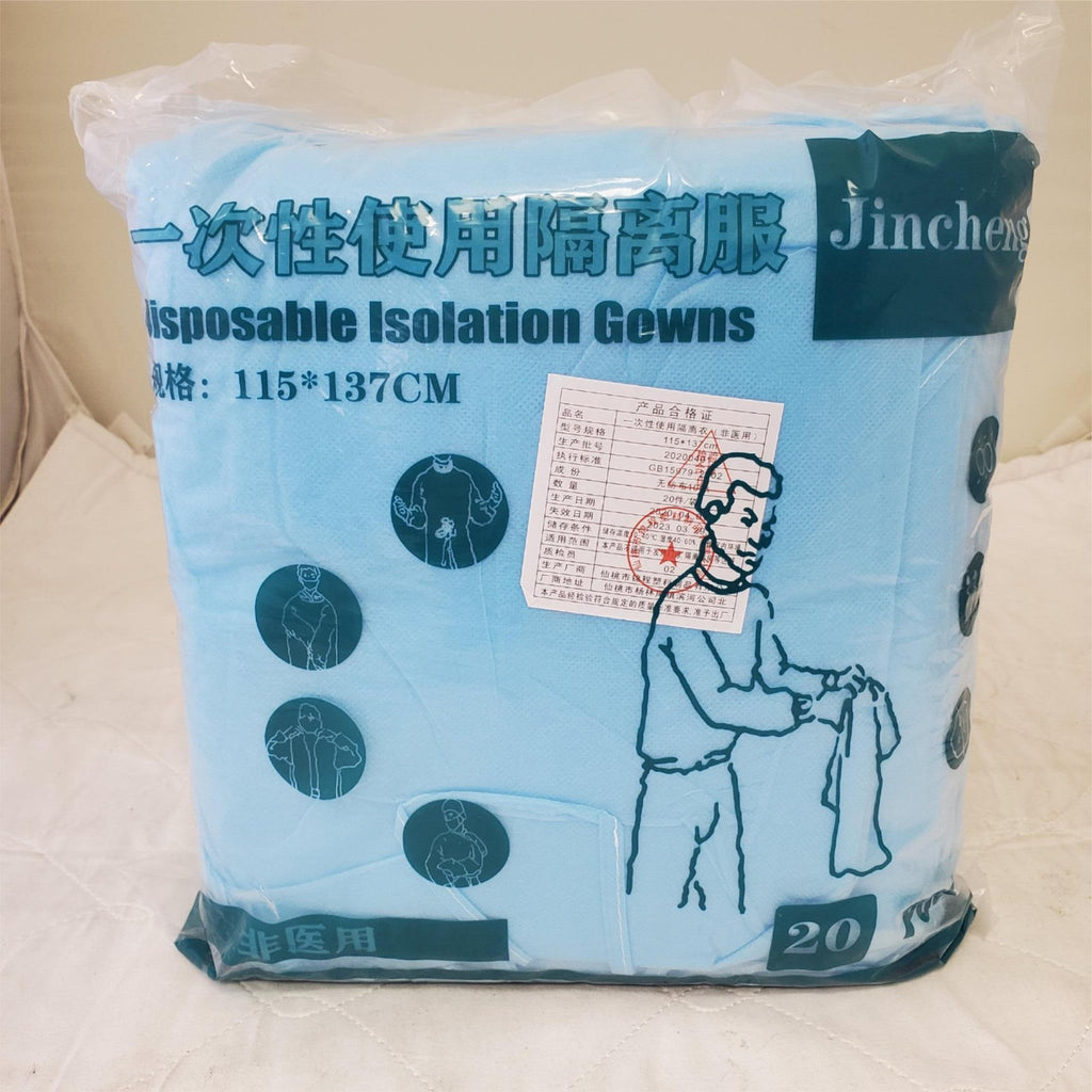 Blue Disposable Medical Isolation Gowns