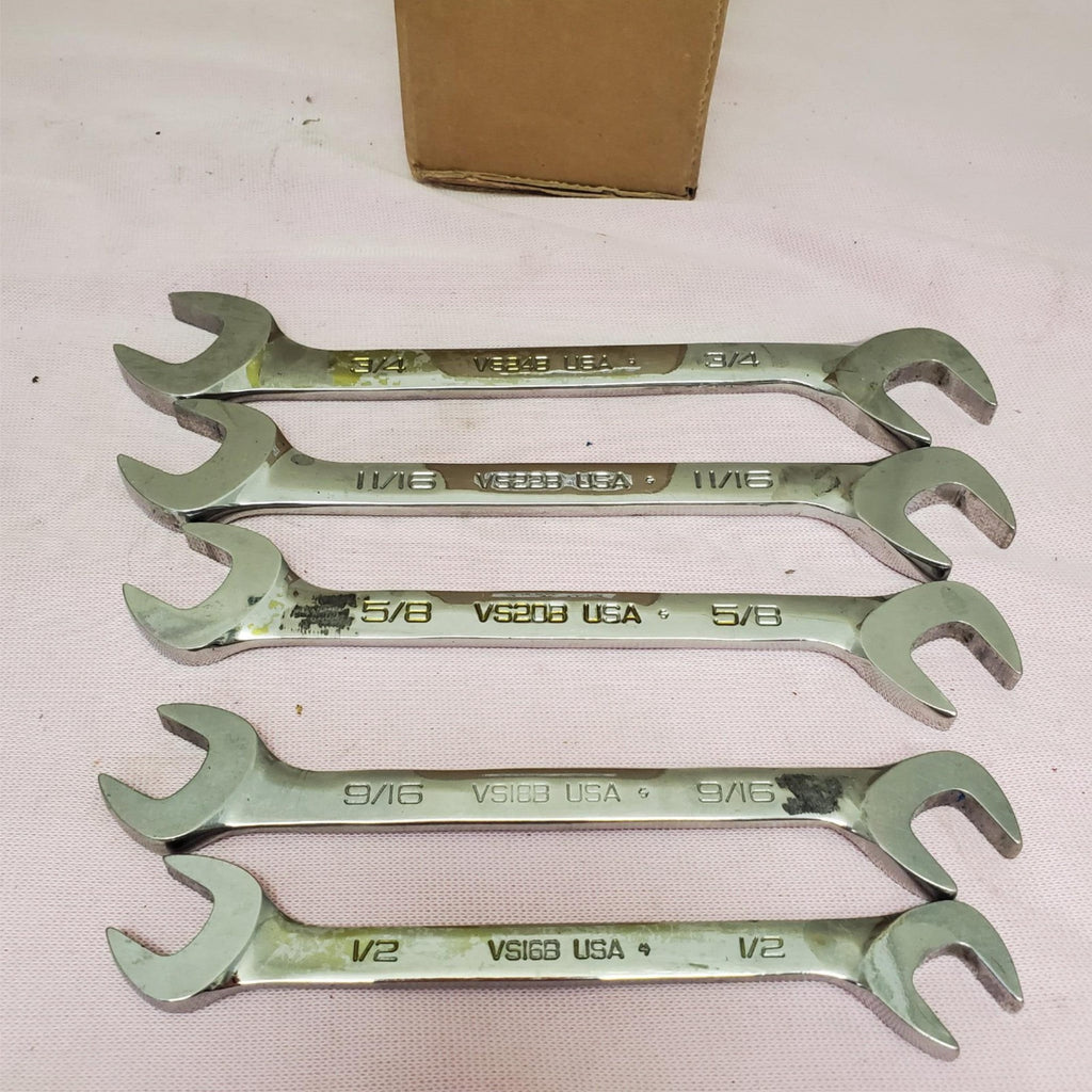 Lot of 5 Snap-on 4-Way Angle Head Open-End Wrench Set LOT- 767
