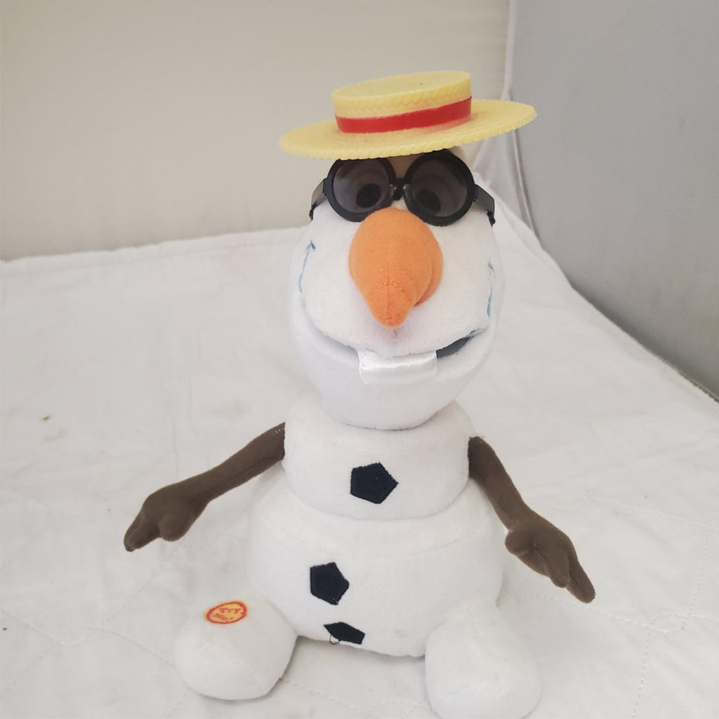 Original Disney Store Olaf Singing Plush With Hat Stuff Toy