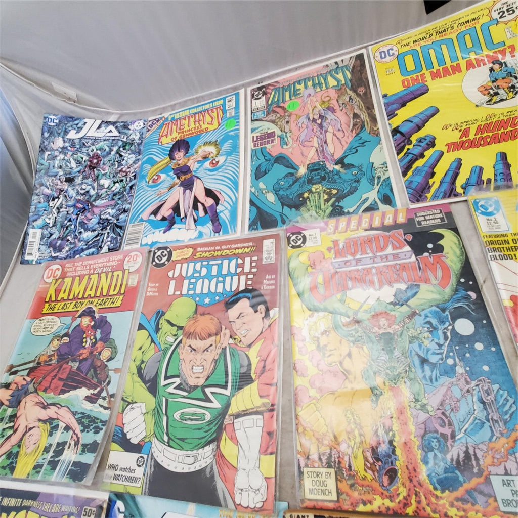 Lot Of 13 DC Comics Flash, Amethyst, Titans, Justice League, JLA, Kamandi