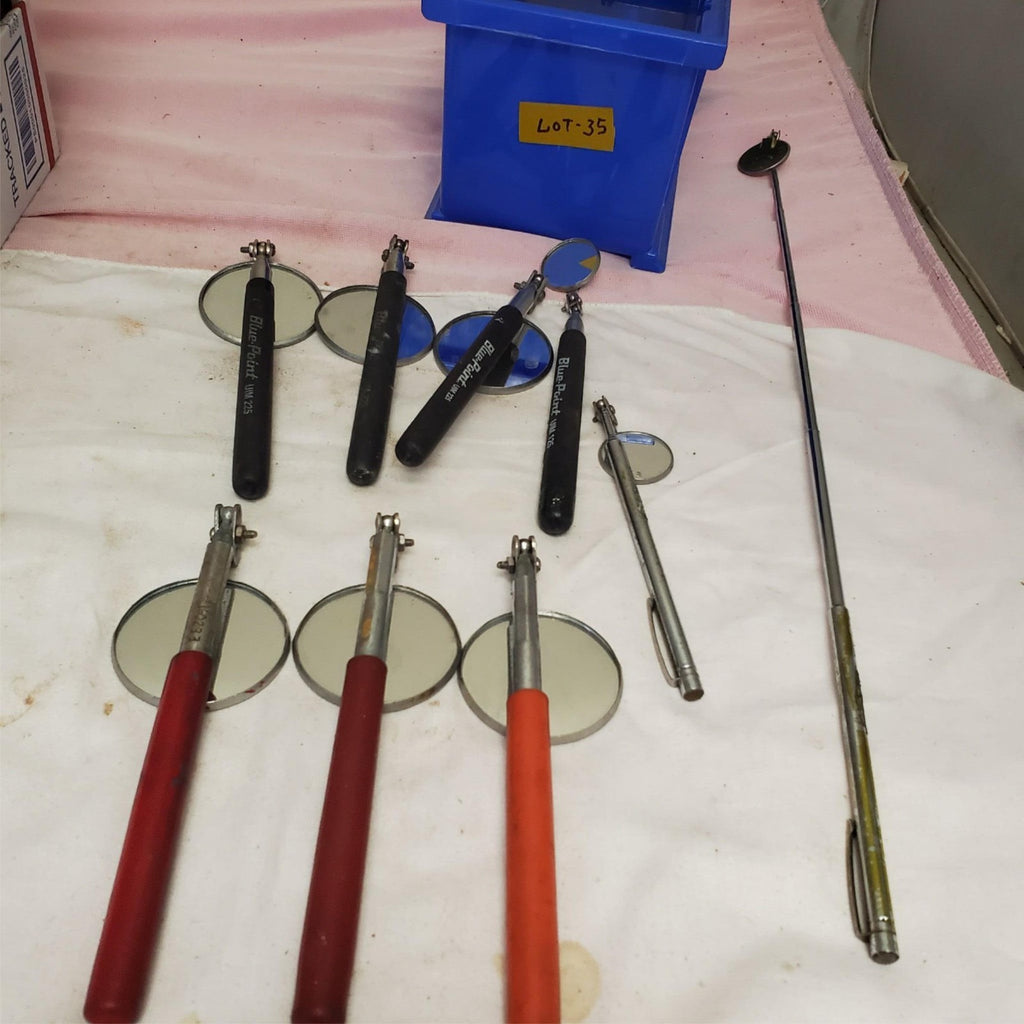 Lot of 9 Assorted Extendable Telescoping Inspection Mirrors LOT-35