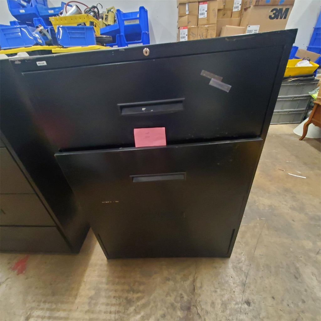 Large 4 Drawer Lateral File Cabinet - Black