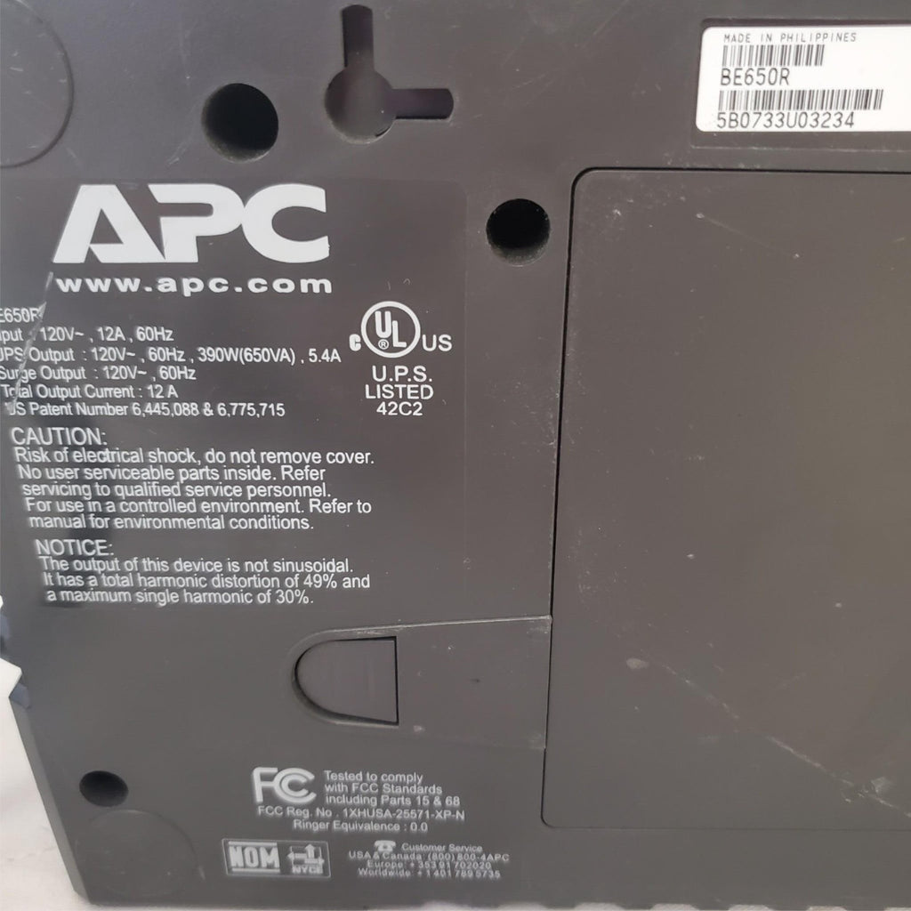 APC Back Up UPS ES 650 120V BE650R Surge Protected #14 (NO BATTERY INCLUDED)