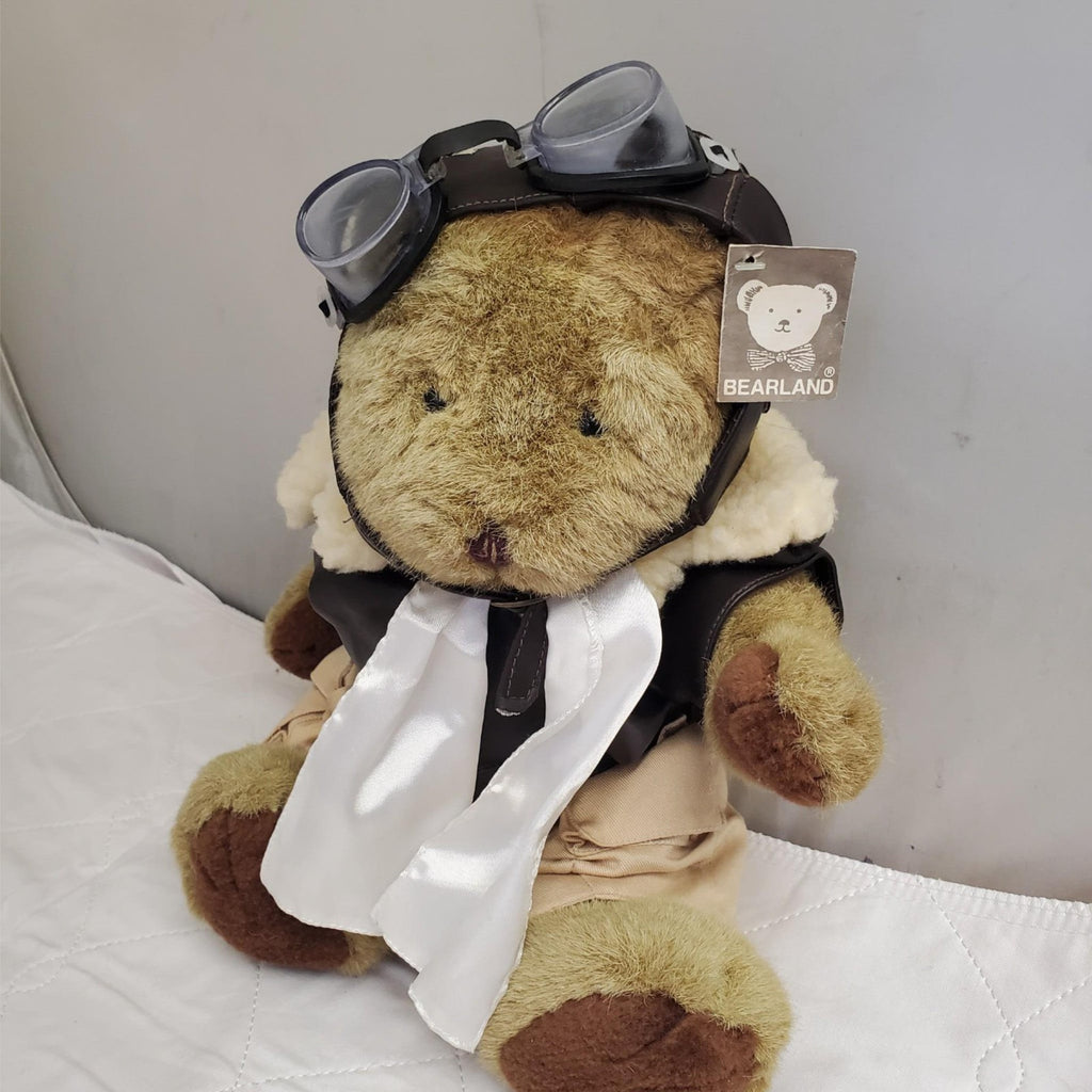 Aviator Pilot Bear Plush With Jacket Cap Scarf Goggles & Bear of Long Stuff Toy