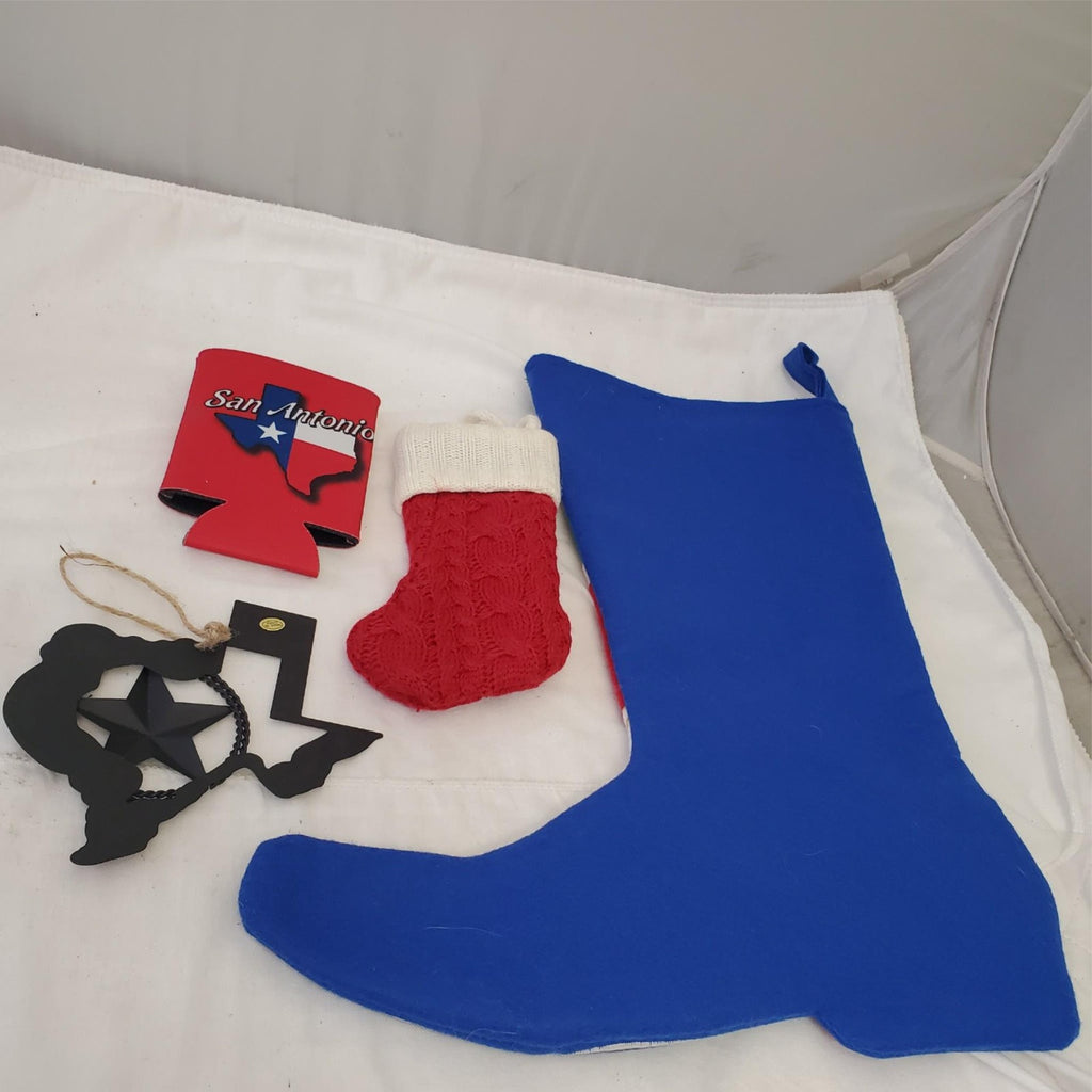 San Antonio Texas Holiday Christmas Stocking Boot