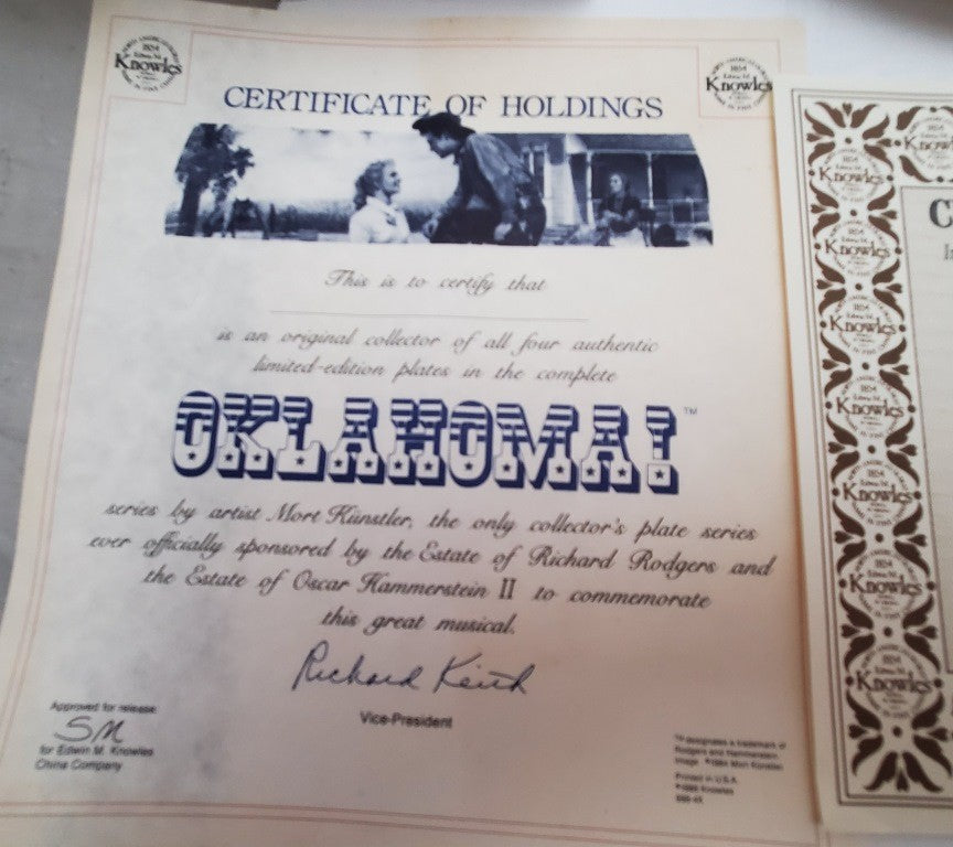 Knowles Collectors Plate Oh What a Beautiful Morning, I Can't Say No and More