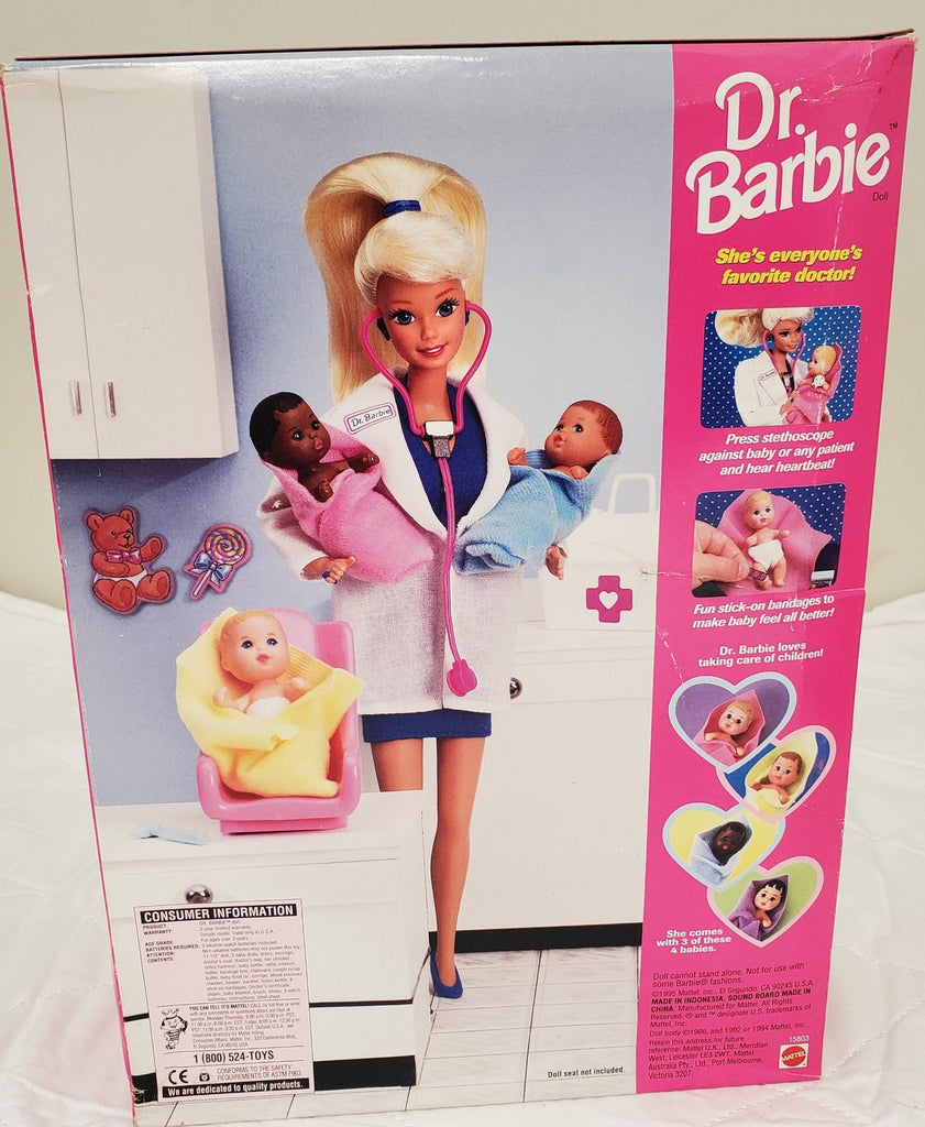 Vintage Dr. Barbie Career Dol & Hear Baby's  Medical Bag,Crib Accessories & more