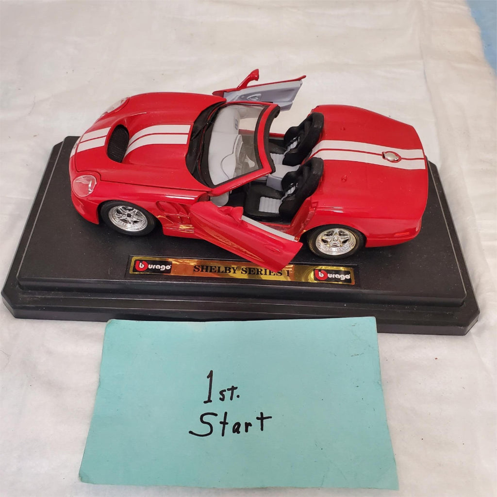 Vintage Burago Shelby Series 1 Metal Die Cast Car