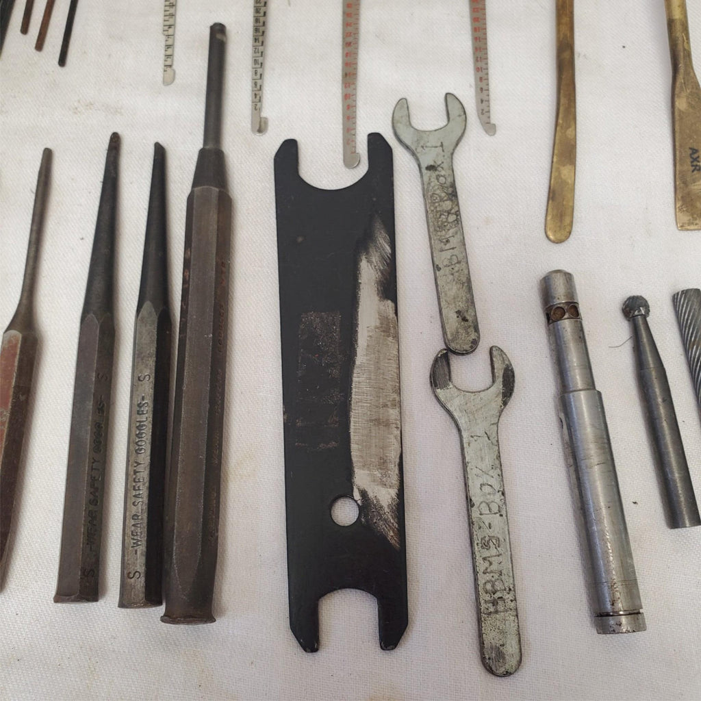 Lot of 34 Mixed Aircraft & Machinist Hex Keys, Punches, Gauges Tools LOT-272