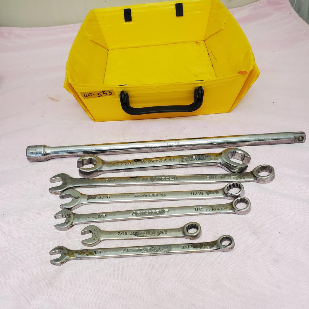 Lot of 7 Assorted Armstrong & Matco Combination Wrench Set LOT-553
