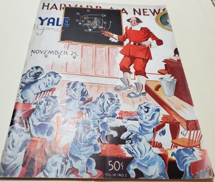 FOOTBALL Harvard AA News vs. Yale GAME Official Program November, 25 1939