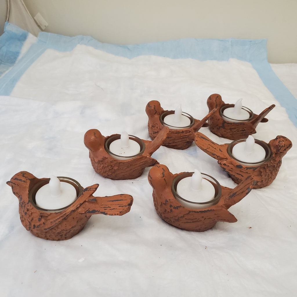 Decorative Bird Tea Light Holder Set and Napkin Holders