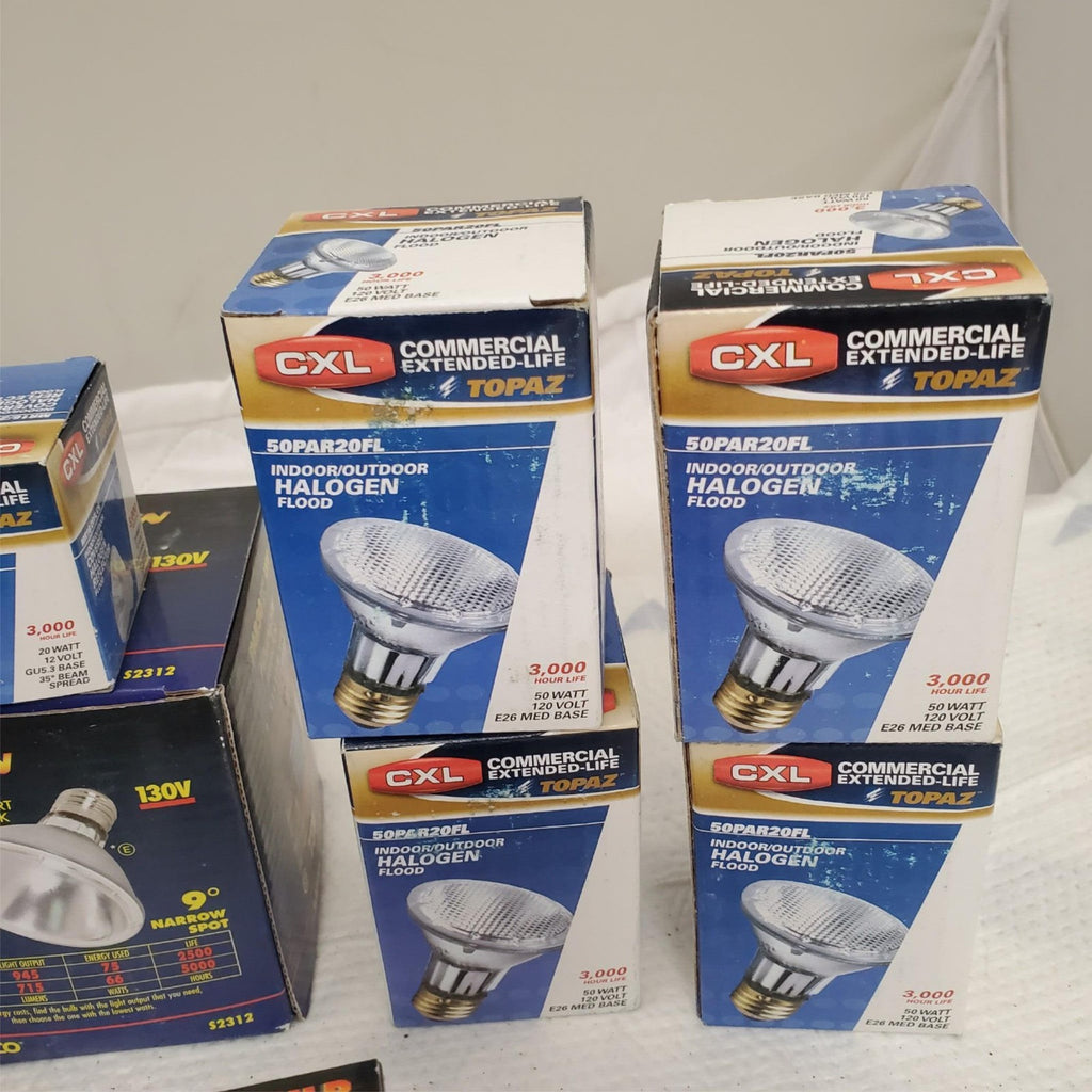 Lot of Multi Brand Assorted Light Bulbs Reflectors