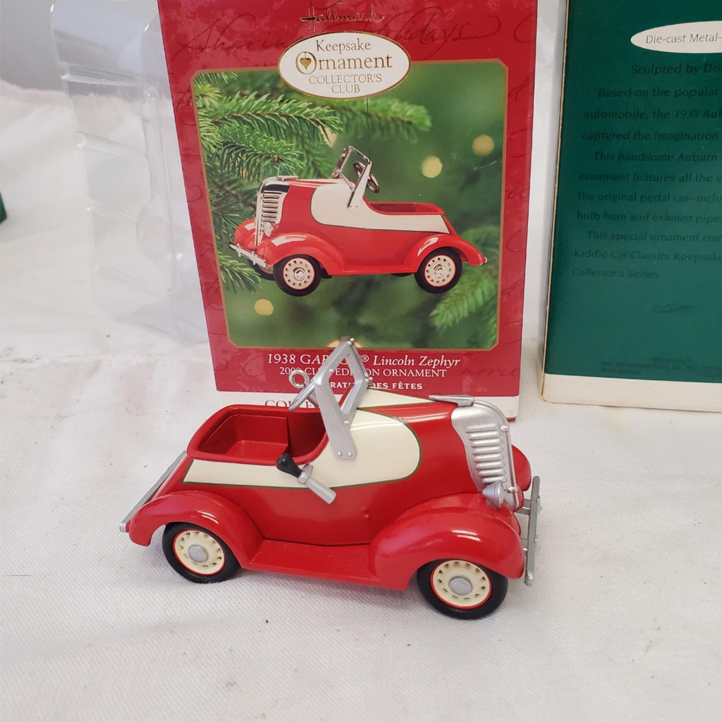 Hallmark Kiddie Car Classics 1938 Garton Lincoln Zephyr & 1937 Steelcraft Auburn