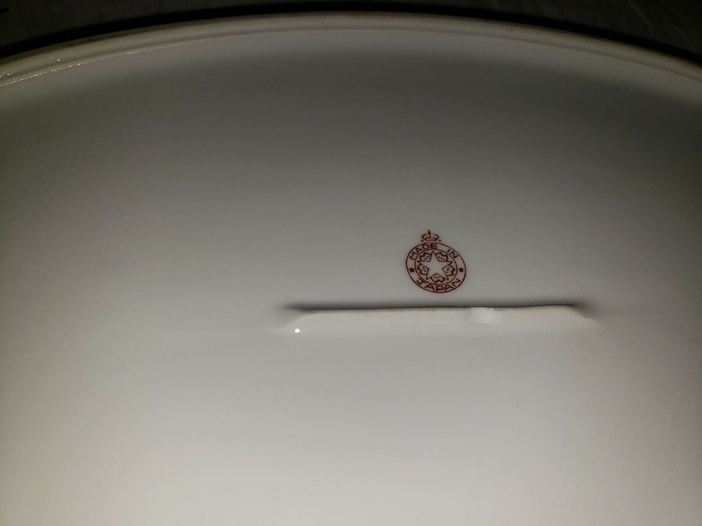 Vintage Hand Painted In Japan Ceramic Oval Serving Plate Or Platter Flowers