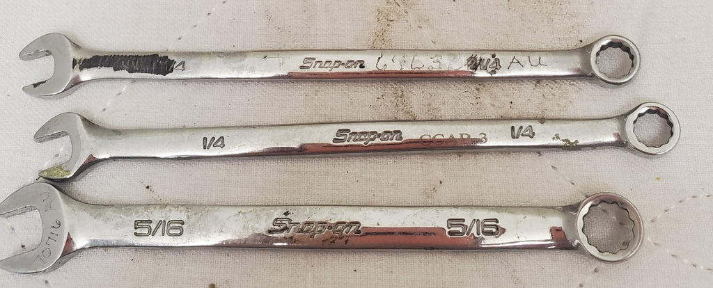 Lot Of 6 Snap On Combination Wrenches and Adjustable Spanner LOT-757