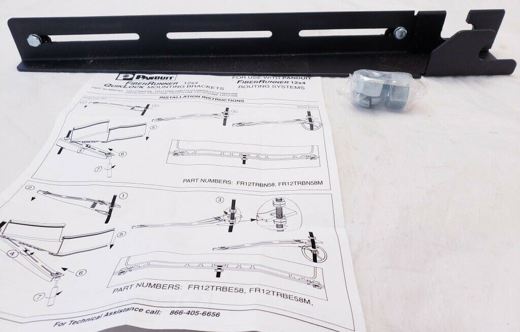 Panduit FR12TRBN58 Quicklock 12" Support Bracket Fiberrunner Raceway System