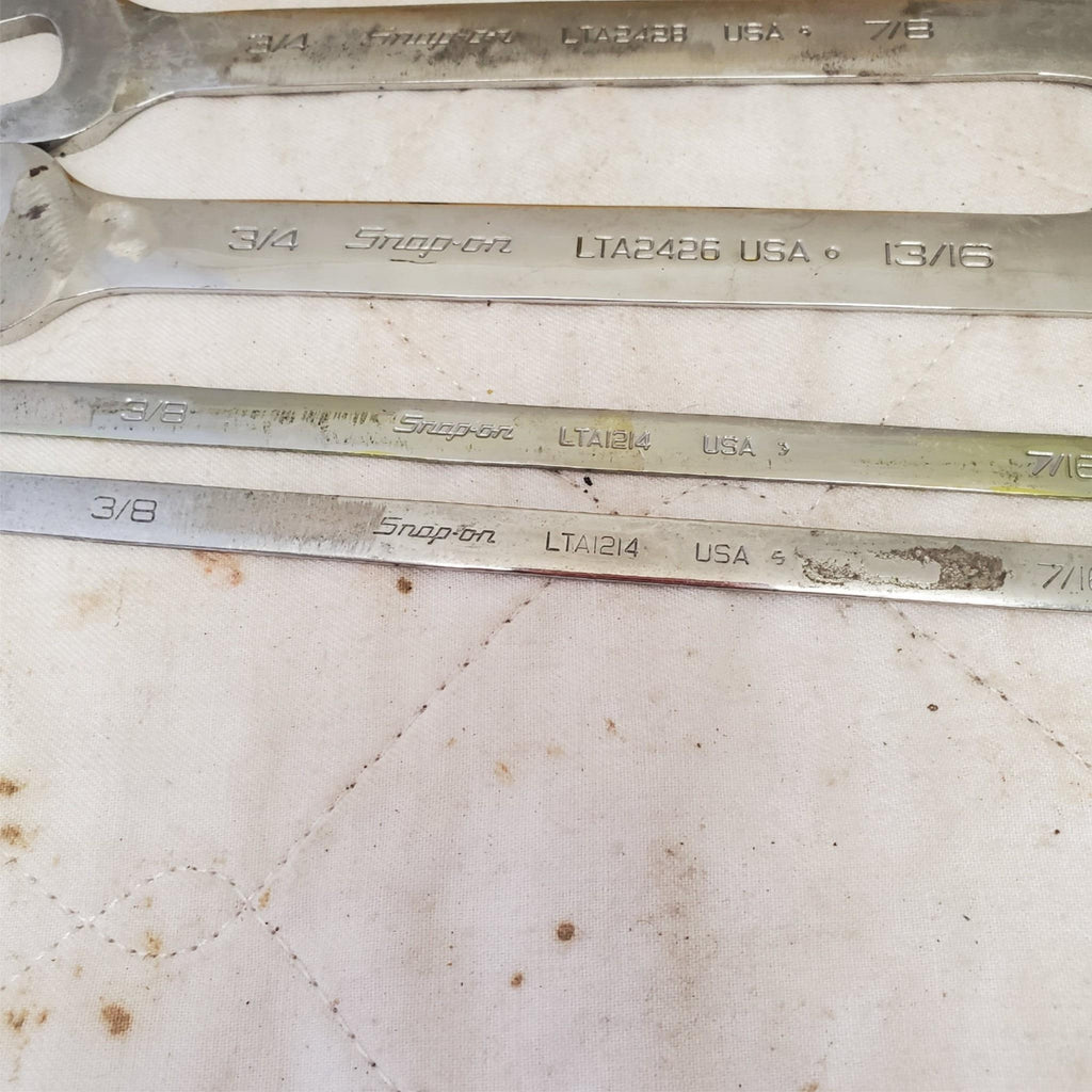 Lot of Snap-On Standard 4-Way Angle Open End Wrench LOT 553