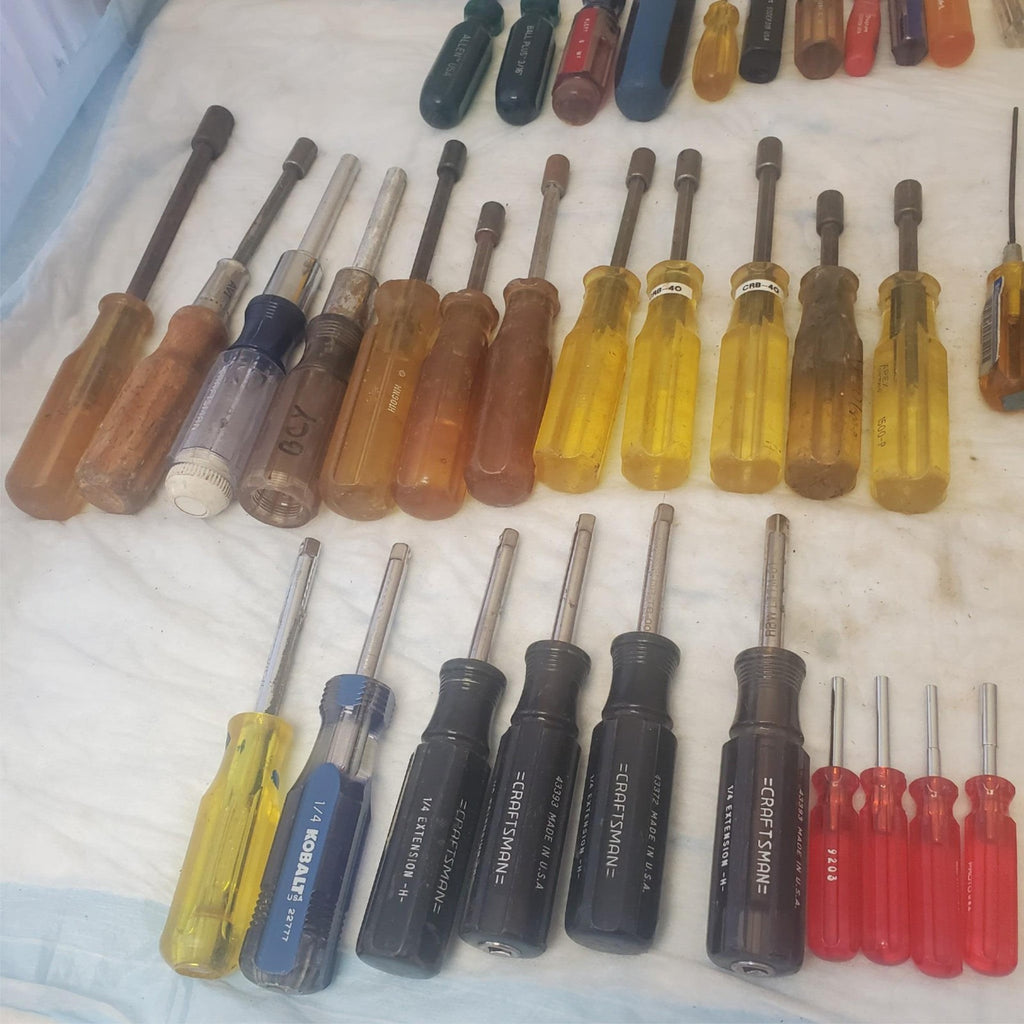 Lot of 76 Vintage Nut Drivers / Screw Drivers LOT137