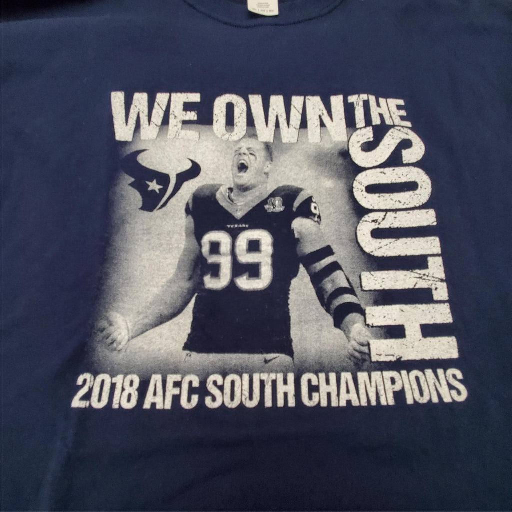 Gildan Men’s 2018 AFC South Champions Baseball Blue T-Shirt Size 2XLarge