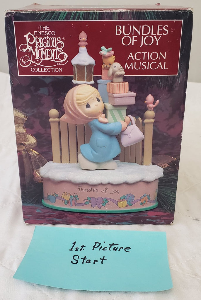 Precious Moments Action Musical ENESCO Bundles of Joy Christmas