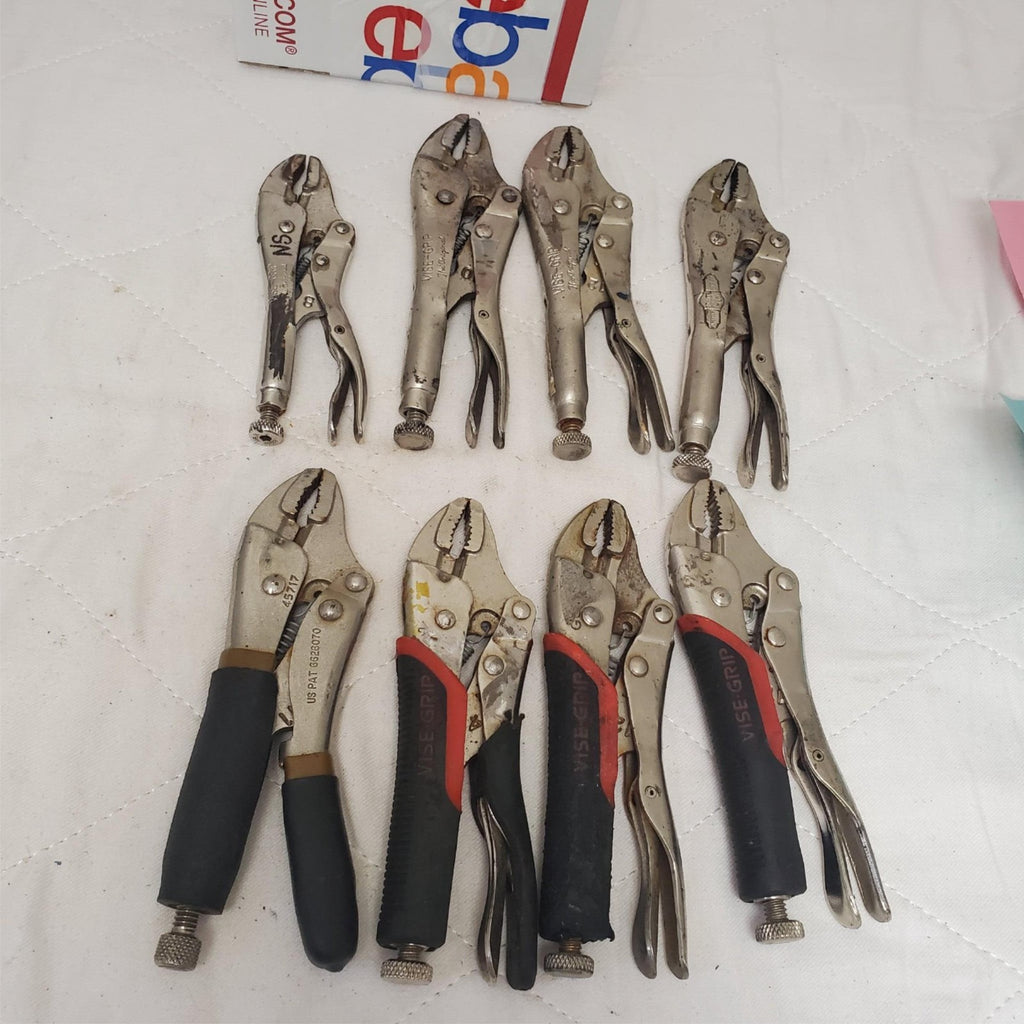 Lot of 8 Assorted Adjustable Locking Pliers Set LOT-798