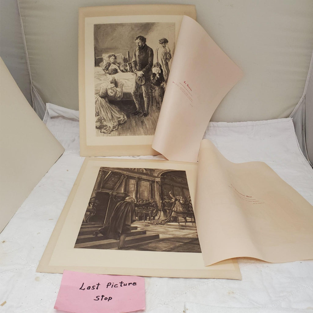 Lot of Antique Vintage Photogravure  Steeple Davis Misc Artist Prints