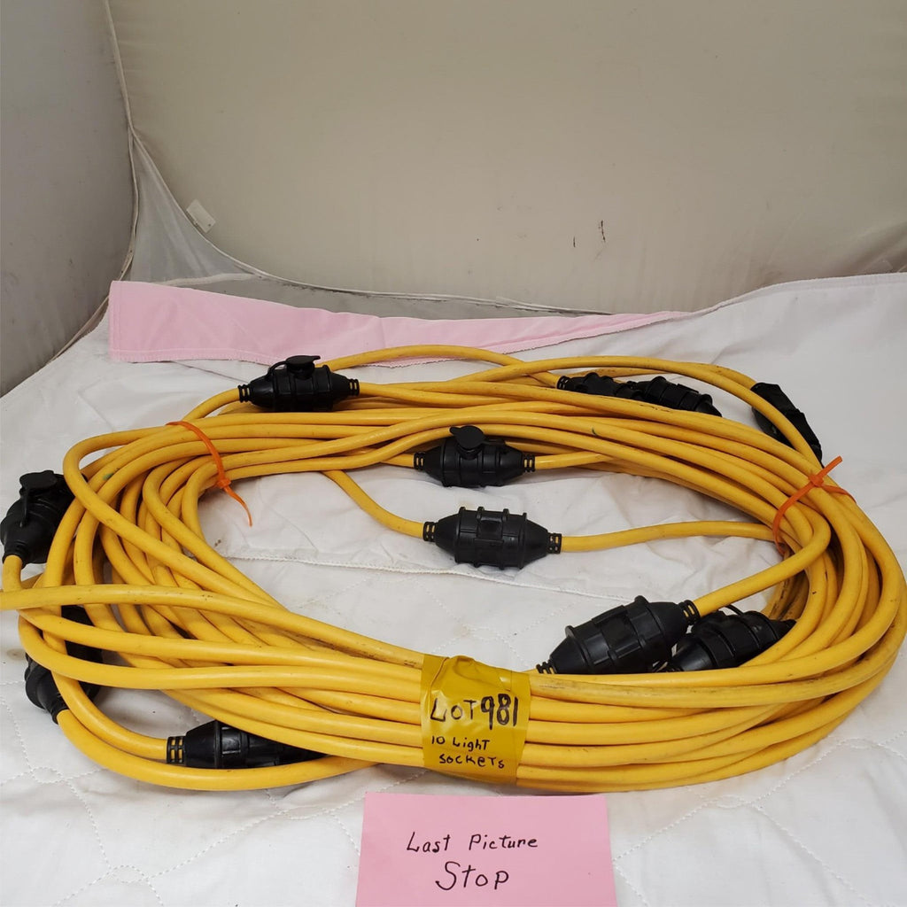 Temporary Lighting 10 Socket Extension Cord LOT-981