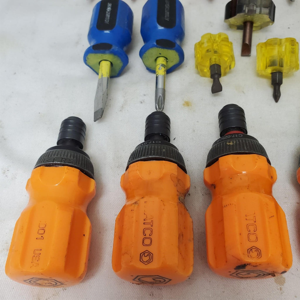 Lot of 19 Assorted Matco, Armstrong and Snap-on Stubby Screwdriver LOT-125