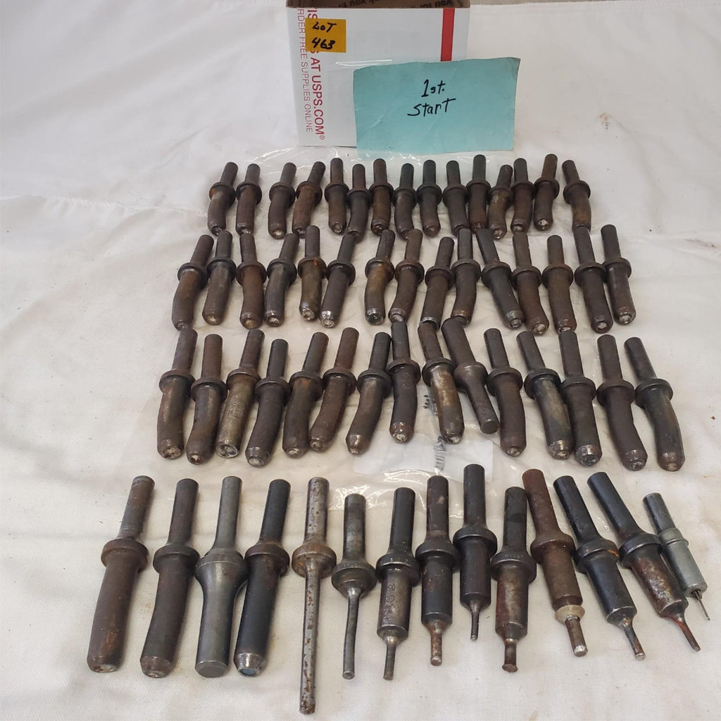Lot of Rivet Set 5/32" & other Universal Straight for Shank Rivet Gun LOT 463