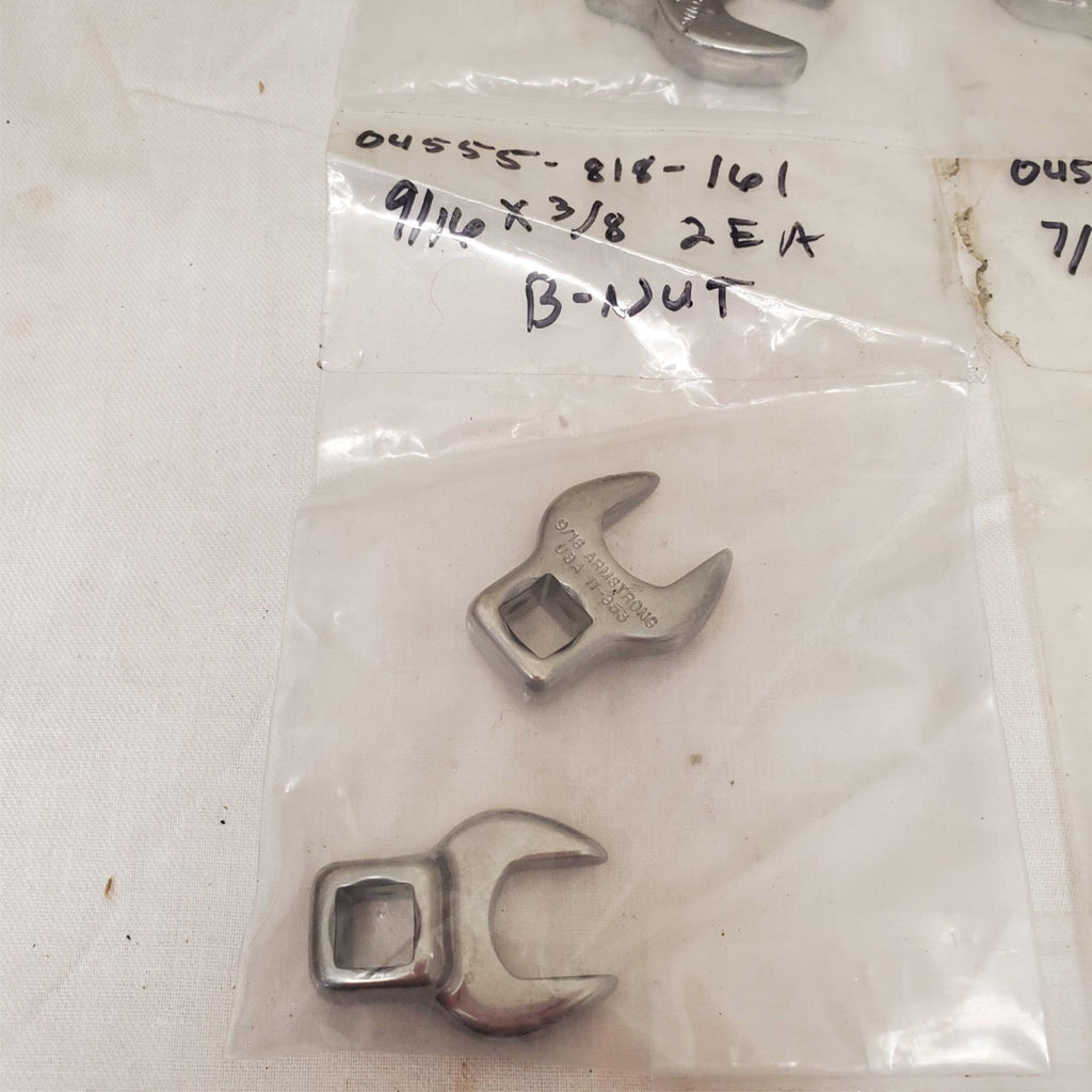 Lot of 10 Crowfoot Open End Wrenchs LOT-725
