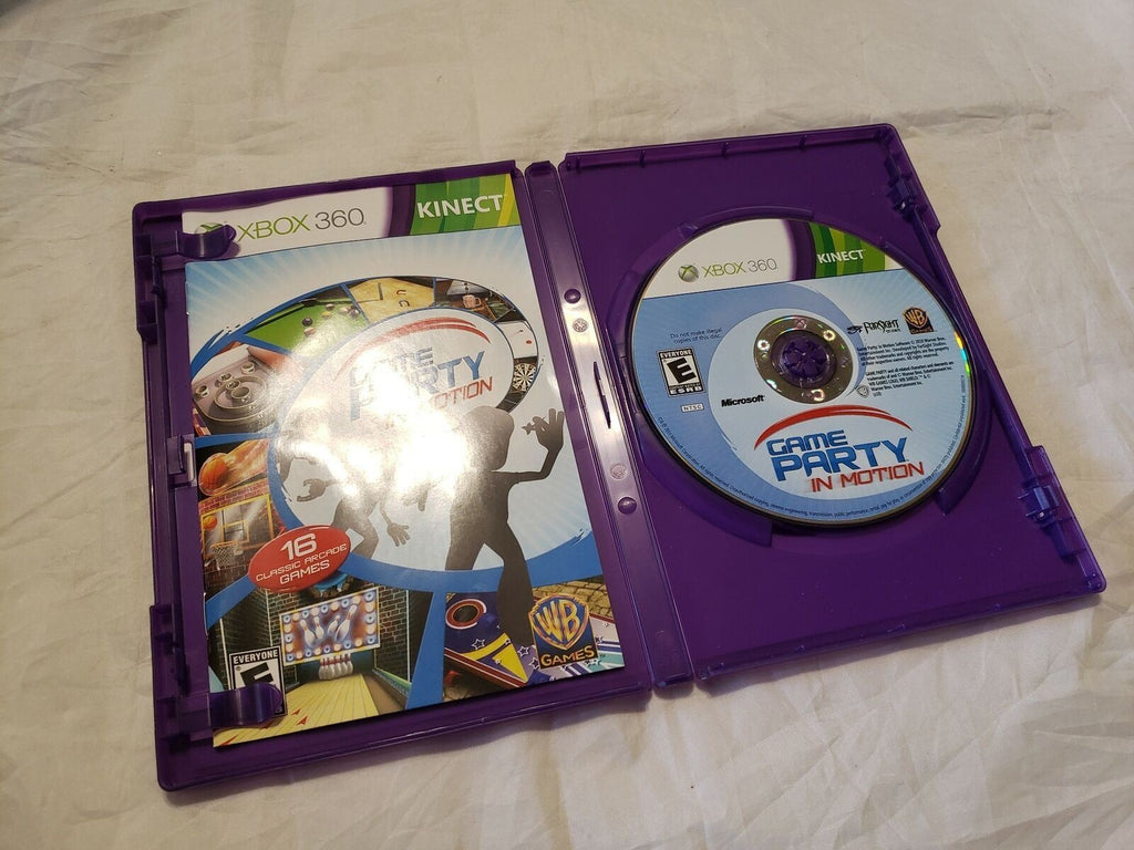 Kinect Game Party In Motion Microsoft Xbox 360 2010 16 Classic Arcade Games
