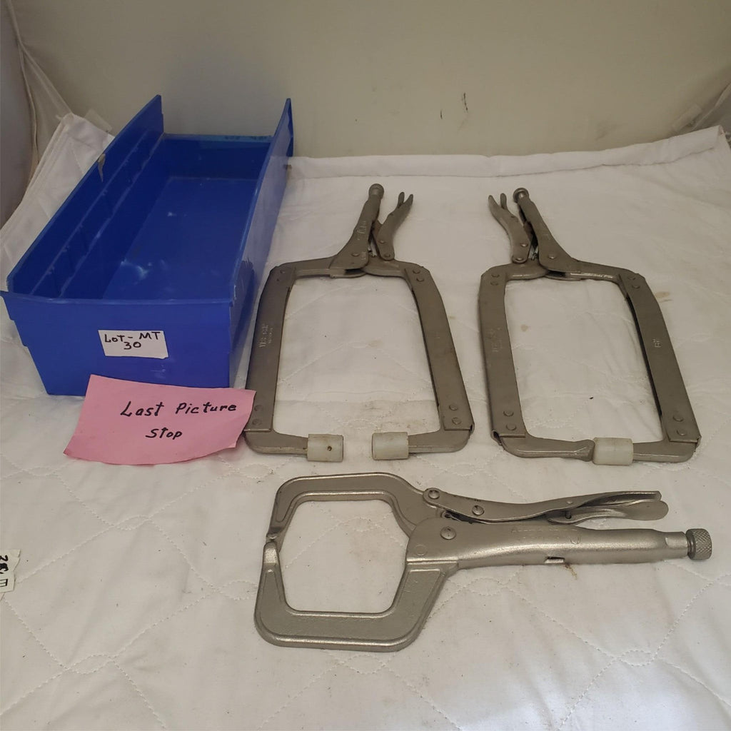 Lot of 3 Assorted Locking C-Clamp Tool LOT-MT 30