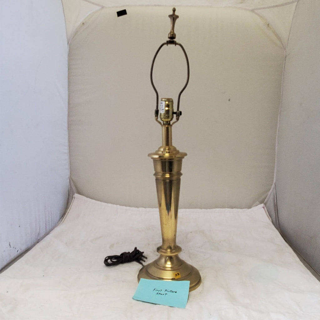 Vintage Solid Brass Portable Table Lamp AB