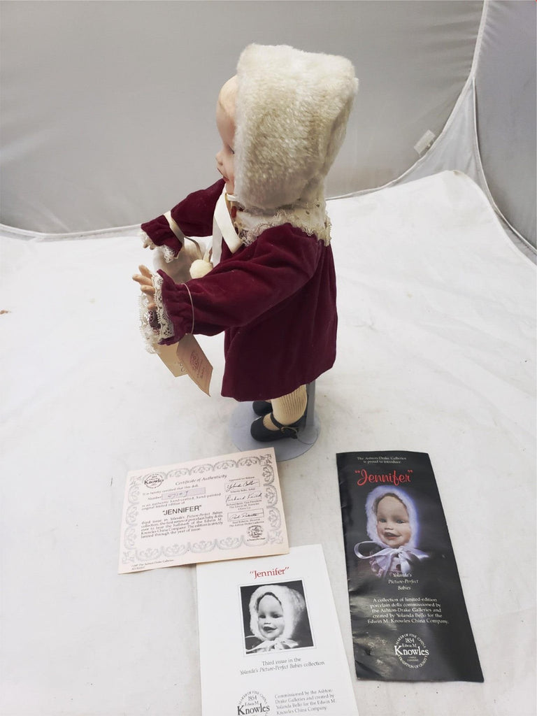 Yolanda Bello Jennifer Doll by Ashton Drake Galleries Porcelain Doll Red Dress