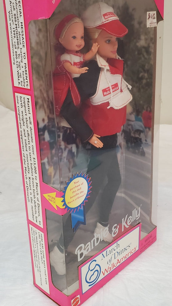 1998 Barbie & Kelly Walk America Doll Set March of Dimes Kmart Special Edition