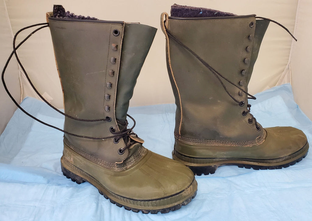 Green Sorel Kaufman Lana Foderato Winter Leather Boots Size 12