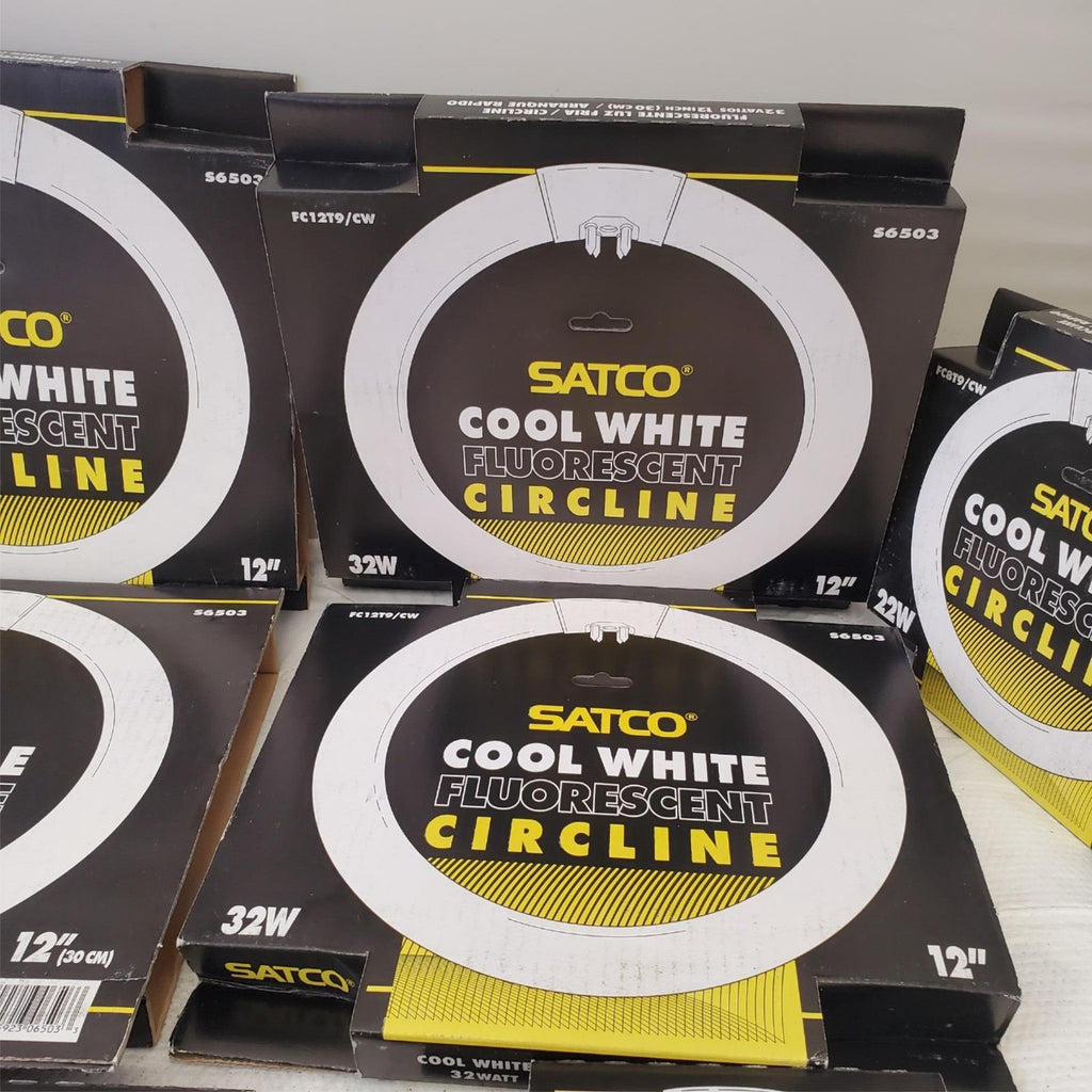 Lot of SATCO Various 8" 12" Circline Rapid Start Fluorescent Light Bulbs